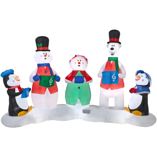 Inflatable Christmas Character Carolers Scene Light Show Free