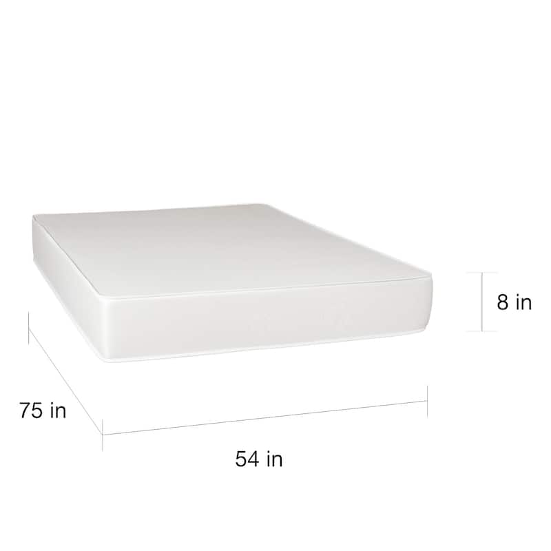 Select Luxury Reversible Comfort 8-in. Medium-firm Foam Mattress - White