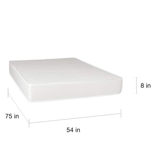 Select Luxury Reversible Comfort 8-in. Medium-firm Foam Mattress - White