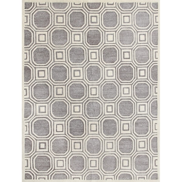 Safavieh Handmade Precious Silver Polyester/ Wool Rug (8 x 10