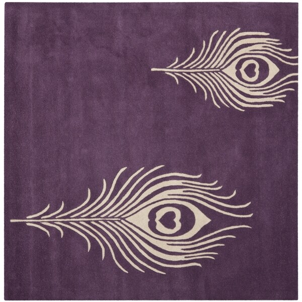 Shop Safavieh Handmade Soho Purple/ Ivory New Zealand Wool/ Viscose Rug