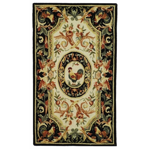 Shop Safavieh Hand-hooked Chelsea Ivory  Black Wool Rug - 2'9