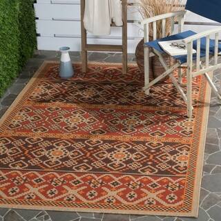 8 X 10 Outdoor Area Rugs Clearance Liquidation Online At Safavieh Indoor Outdoor Veranda Red Chocolate Rug 8 X