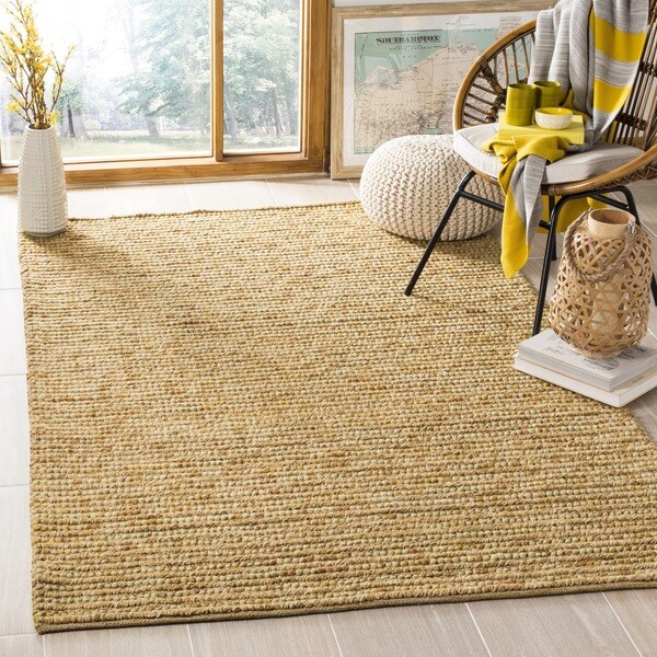 Shop Safavieh Handwoven Bohemian Gold Jute Rug 3' x 5' On Sale
