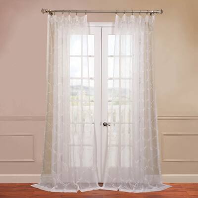 Buy White Embroidered Sheer Curtains Online At Overstock Our