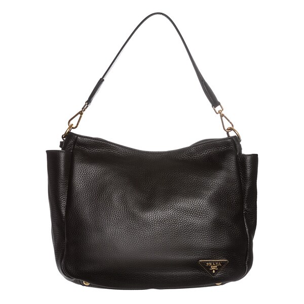 Prada Daino Back Pebbled Leather Side Pocket Hobo Bag Free Prada X27 Daino Back Pebbled Leather Side Pocket Hobo Bag