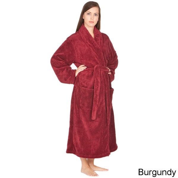 Del Rossa Women's Soft Shawl Collar Fleece Robe - Free Shipping Today ...