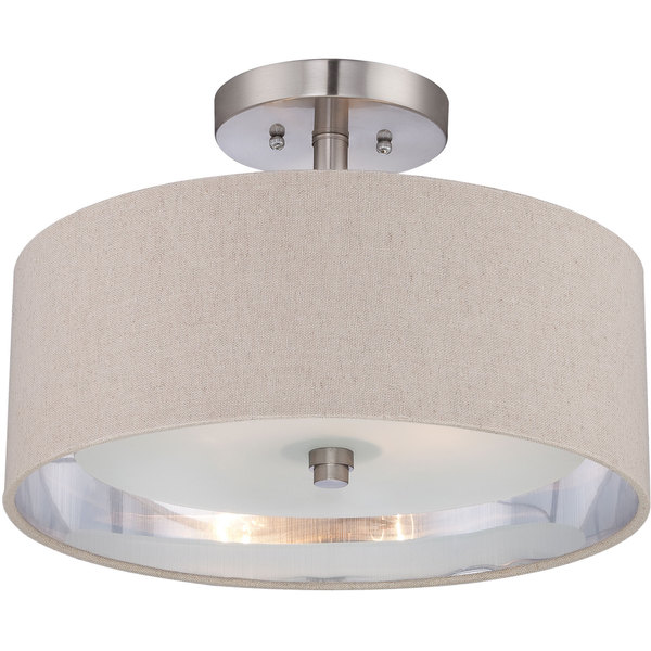 Dayna Burnt Sienna Semi flush 2 Light Fixture