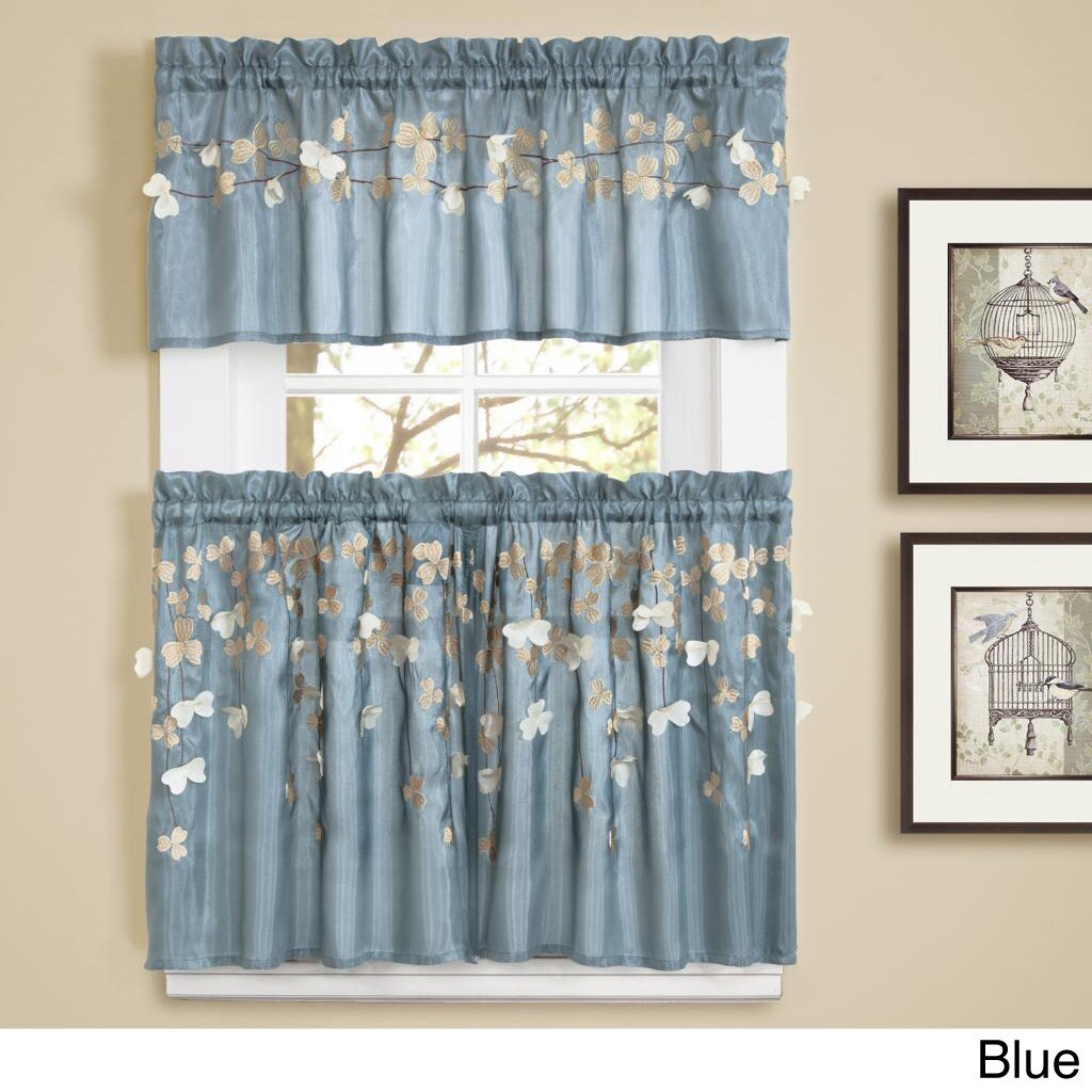 Lush Decor Flower Drops Window Valance