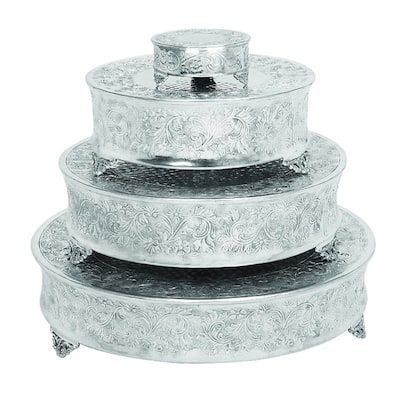 Casa Cortes Event Essentials Round Wedding Cake Stands 4-piece Set