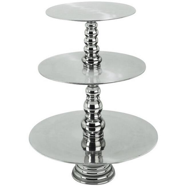 Casa Cortes Event Essentials 3-Tier Round Display Cake and Dessert Stand