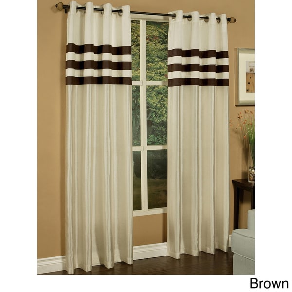 Buy Brown Silk Grommet Curtains Drapes Online At Overstock Our Best Window Treatments Deals