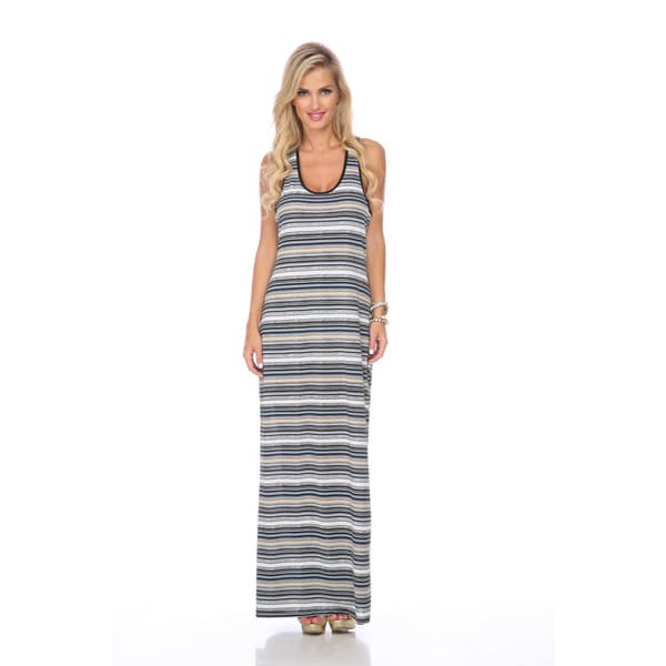 Stanzino Women's Racerback Striped Maxi Dress Casual Dresses