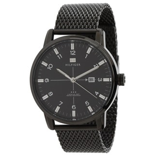 Tommy Hilfiger Men's George Steel and Black Dial Watch Tommy Hilfiger Men's Tommy Hilfiger Watches