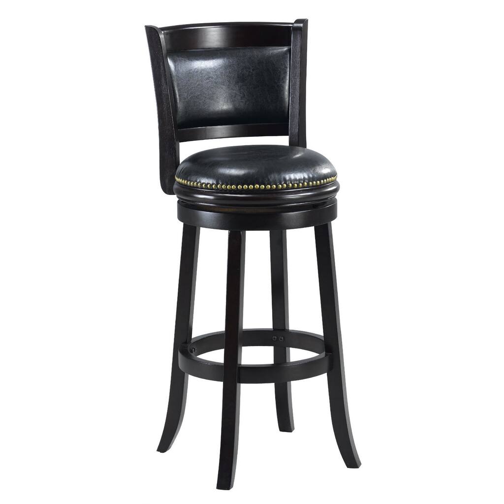Alexis Black Padded-back 29-inch Bar Stool