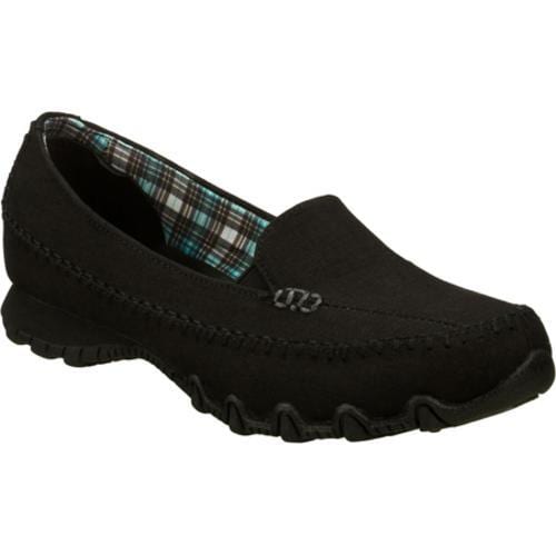 Women's Skechers Relaxed Fit Bikers Cross Walk Black Skechers Slip ons