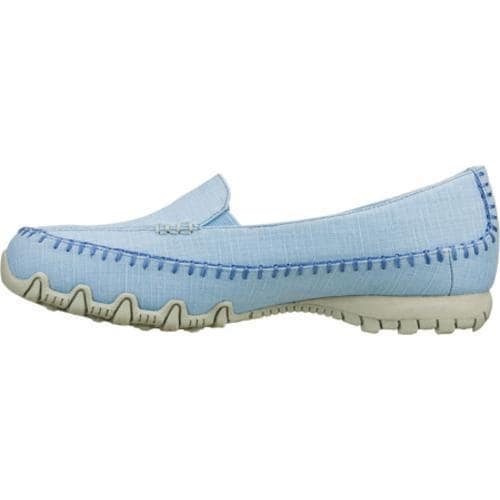 Women's Skechers Relaxed Fit Bikers Cross Walk Blue Skechers Slip ons