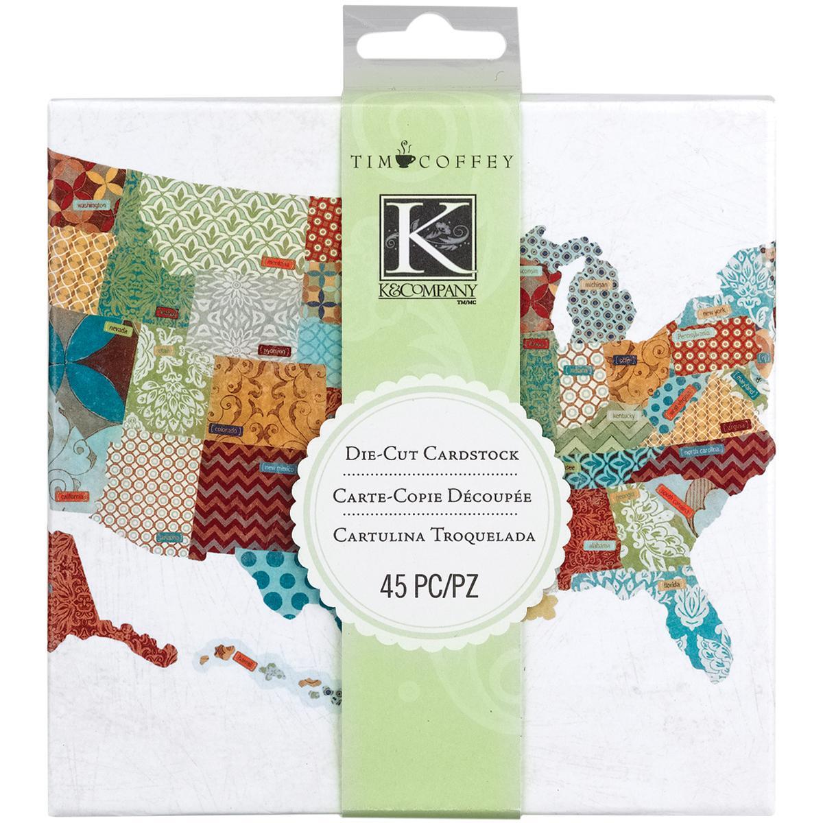 Travel Cardstock Die cuts 45/pkg  States