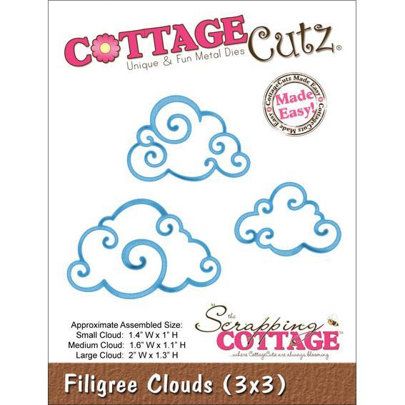 Cottagecutz Die 3 X3  Filigree Clouds Made Easy