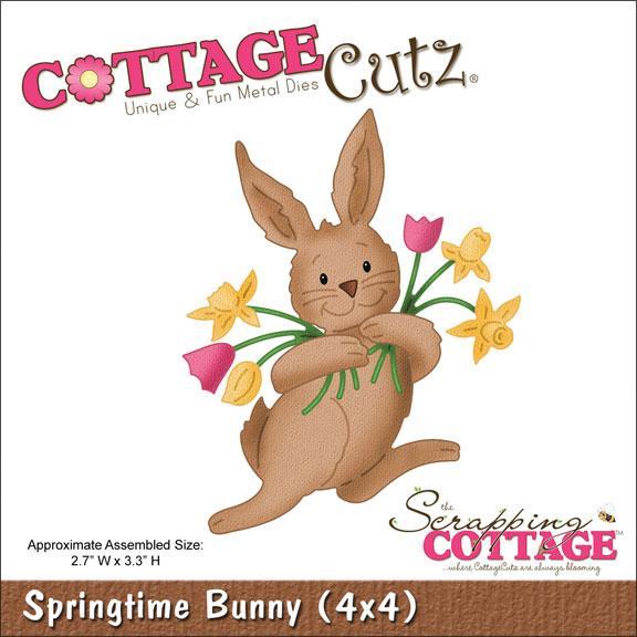 Cottagecutz Die 4 X4  Springtime Bunny