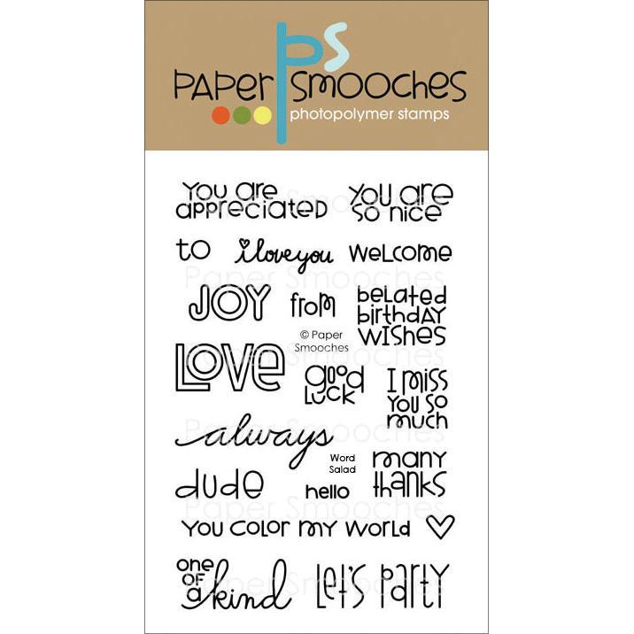 Paper Smooches 4 X6 Clear Stamps  Word Salad