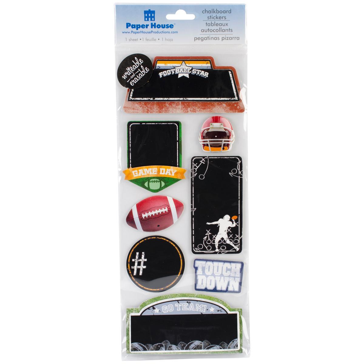 Paper House Chalkboard Stickers  Football