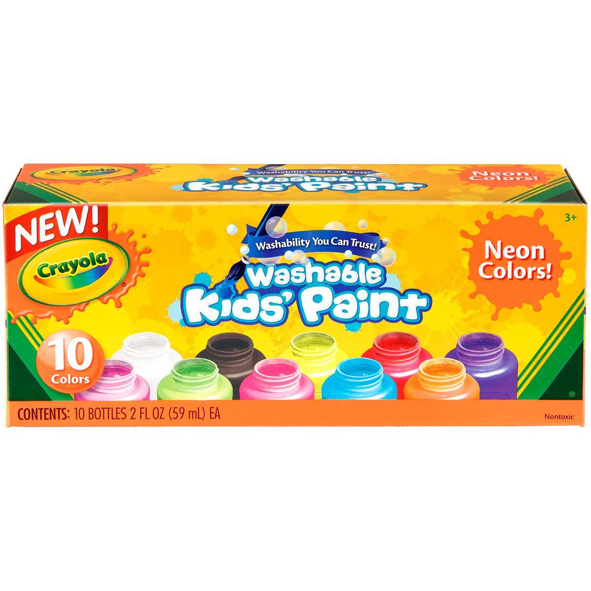 Crayola Washable Neon Paint 2oz 10/pkg