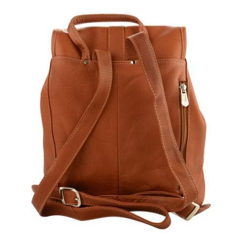 Piel Leather Medium Drawstring Backpack 3019 Saddle Leather Piel Leather Leather Backpacks