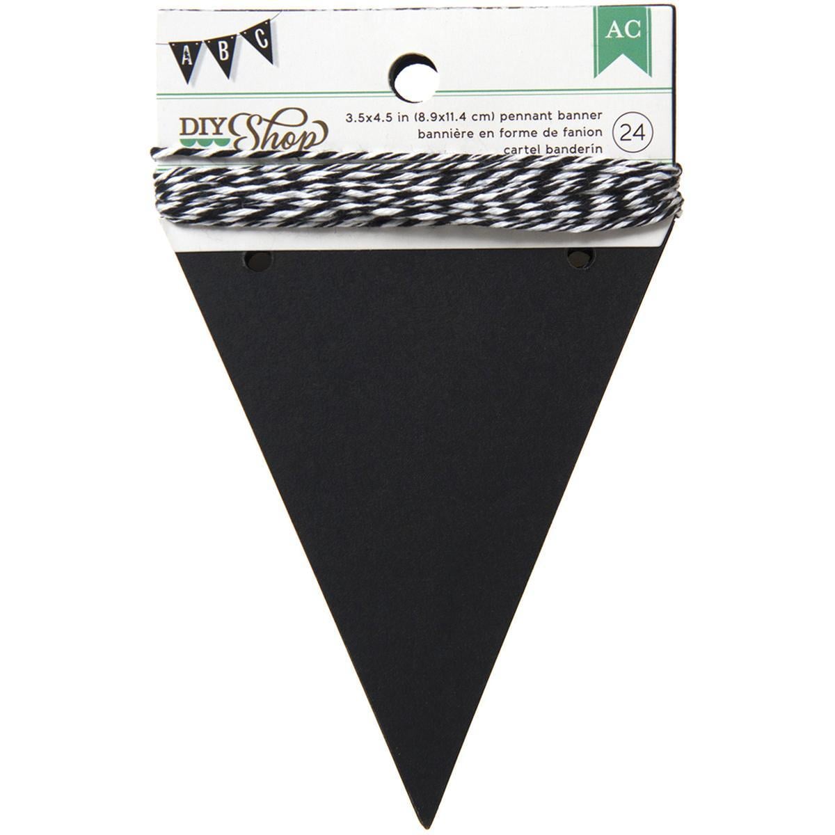 Diy Shop Banner 24pcs W/string  Chalkboard Pennant, 3.5 X4.5