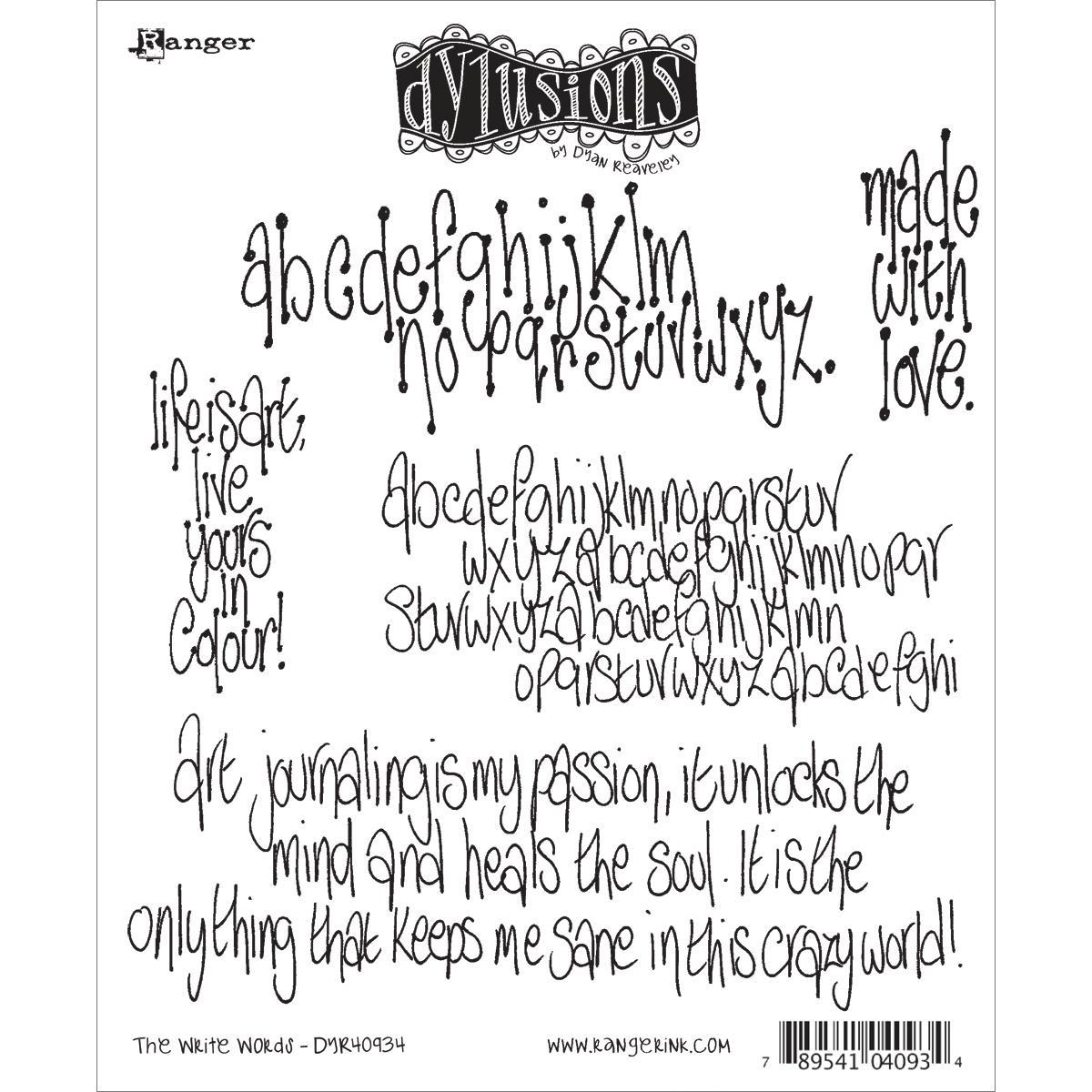 Dyan Reaveleys Dylusions Cling Stamp Collections 8.5 X7  The Write Words