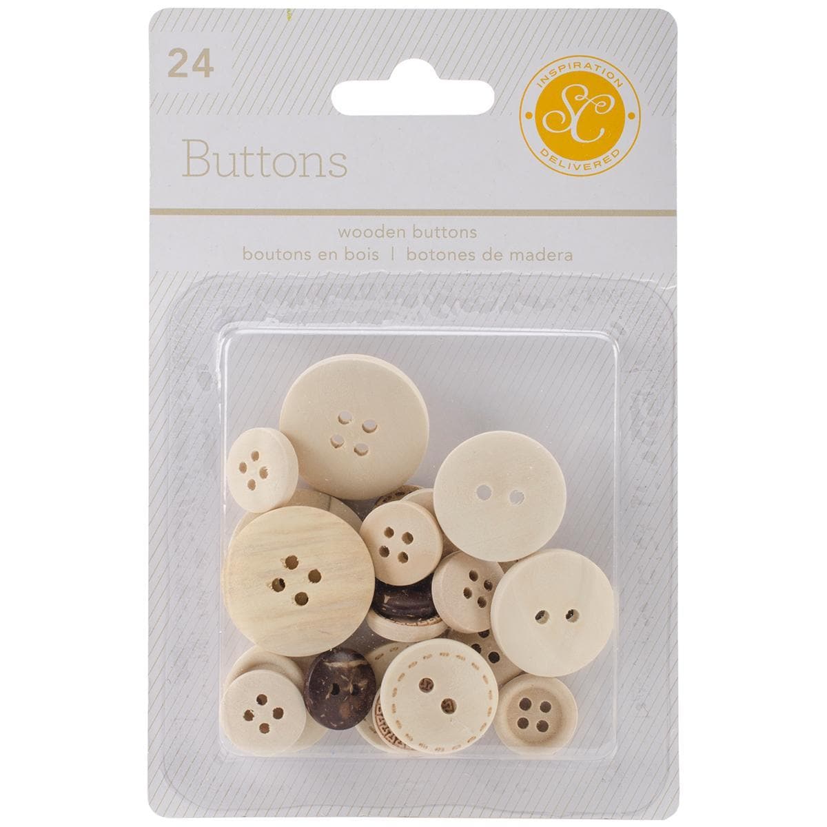 Wanderlust Wooden Buttons 24/pkg