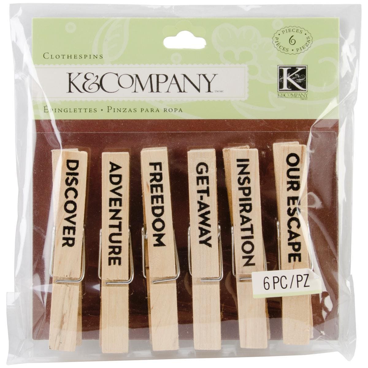 Travel Clothes Pins 6/pkg