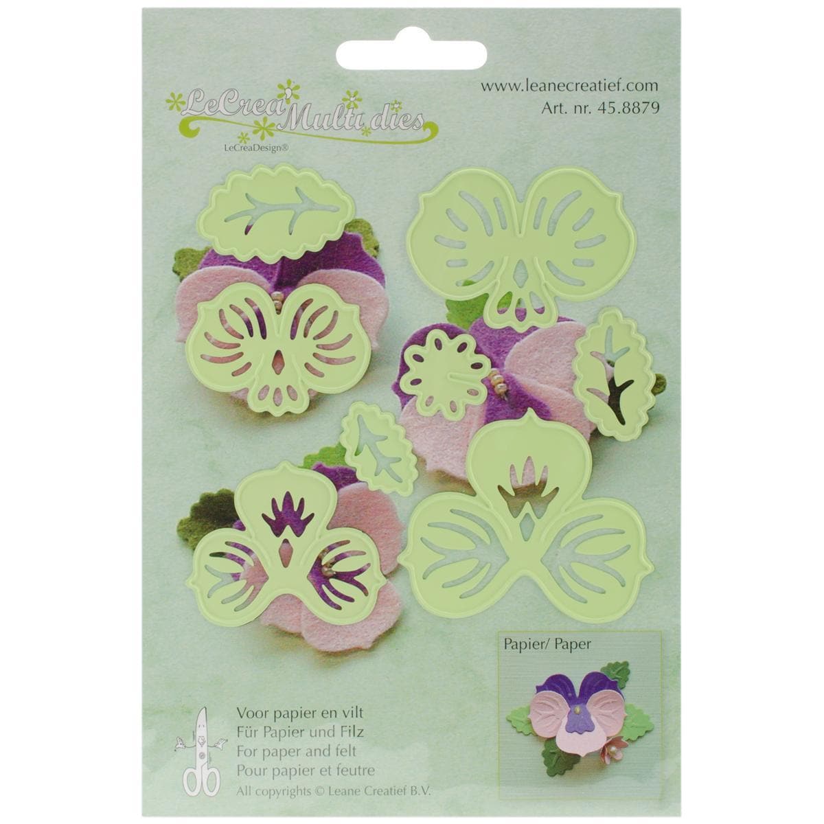 Leabilities Cut and Emboss Dies  Multi Flower 3 Pansy, 2.25 X2.25