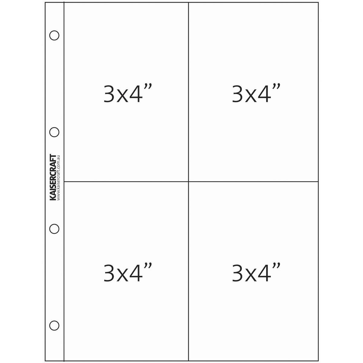 Captured Moments Pocket Pages 6 X8 10/pkg  (4) 3 X4 Pockets