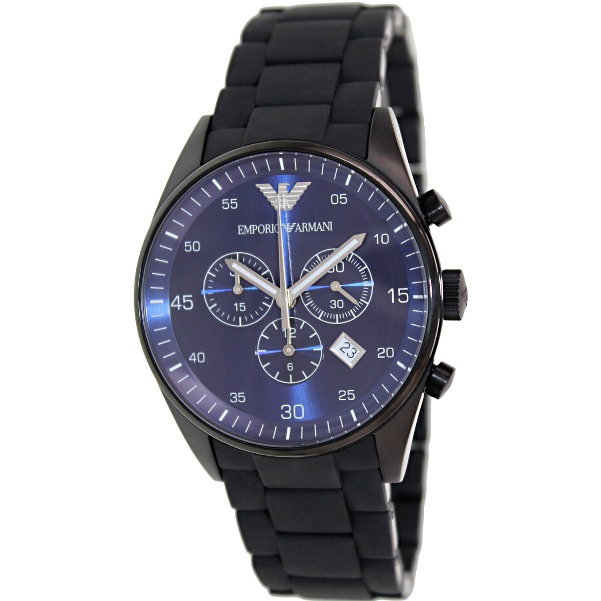 Emporio Armani Men's Sportivo AR5921 Black Silicone Quartz Watch with ...