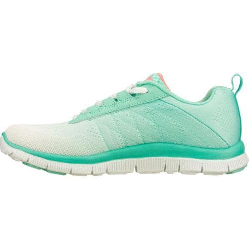 Women's Skechers Flex Appeal New Rival White/Mint Skechers Sneakers