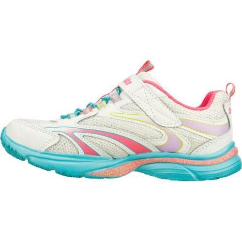 Girls' Skechers S Lights Lite Kicks II White/Multi Skechers Slip ons