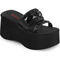 Women's Demonia Funn 18 Black Polyurethane