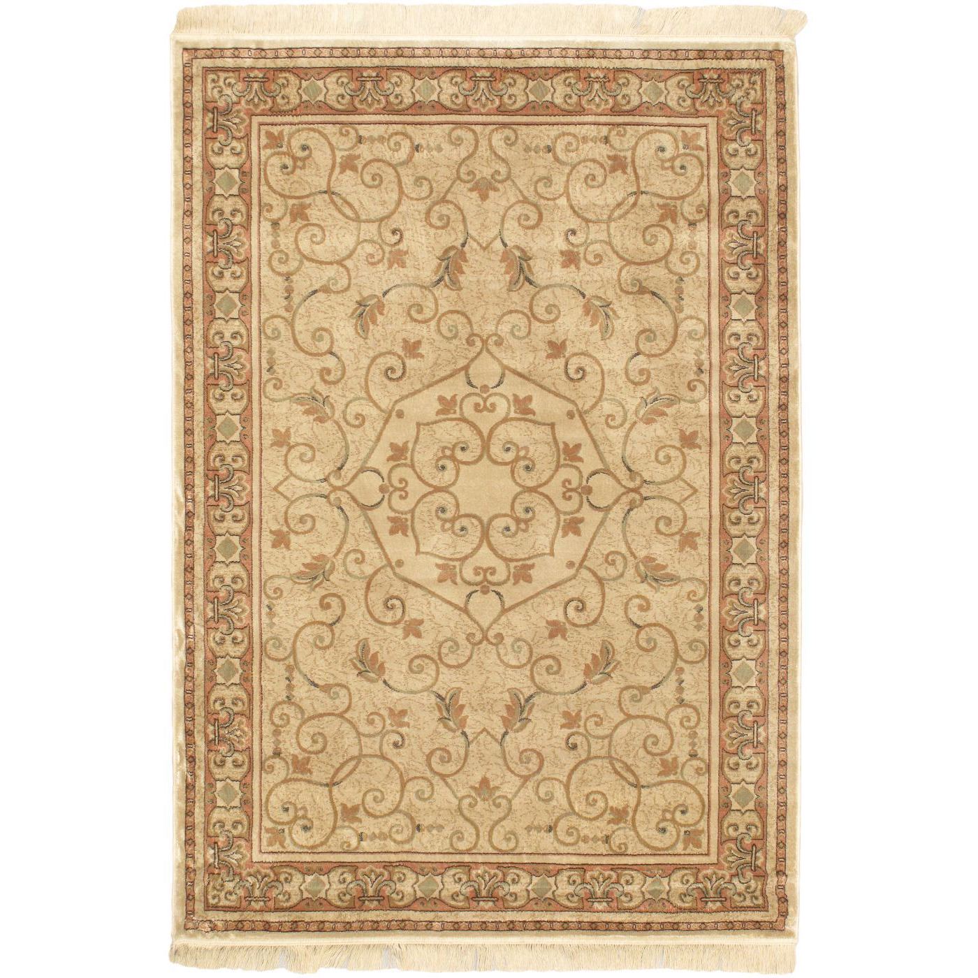 Persian Silk Cream Area Rug (33 X 47)