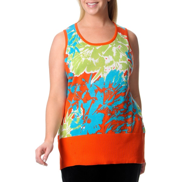 Berek Women's Plus Abstract Print Tank Top Berek Tops