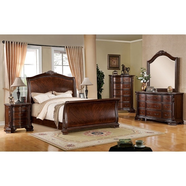 Shop Penbrook Brown Cherry Traditional Queen Bedroom Set - Overstock ...