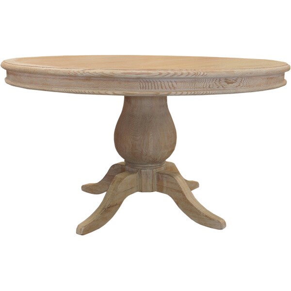 'La France' Reclaimed Wood Round Distressed Dining Table - 15702348 ...