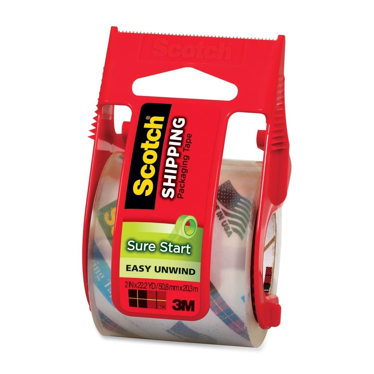 Scotch Sure Start Packaging Tape 1.88 X 22.2 Yards 1/2 Core Clear (Clear Model Packaging Tape Dimensions 1.88 22.2 yds, 1 1/2 Core Pack of 1 )