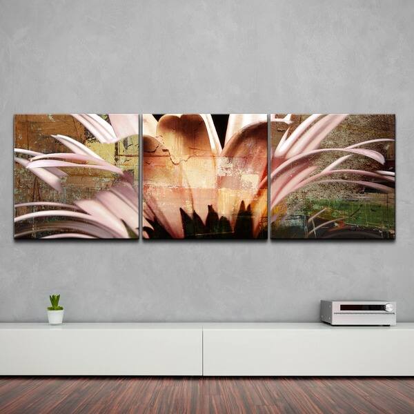 Ready2hangart Daisy Oversized Abstract Canvas Wall Art 3 Piece Ready2hangart Daisy Oversized Abstract Canvas Wall Art 3 Piece