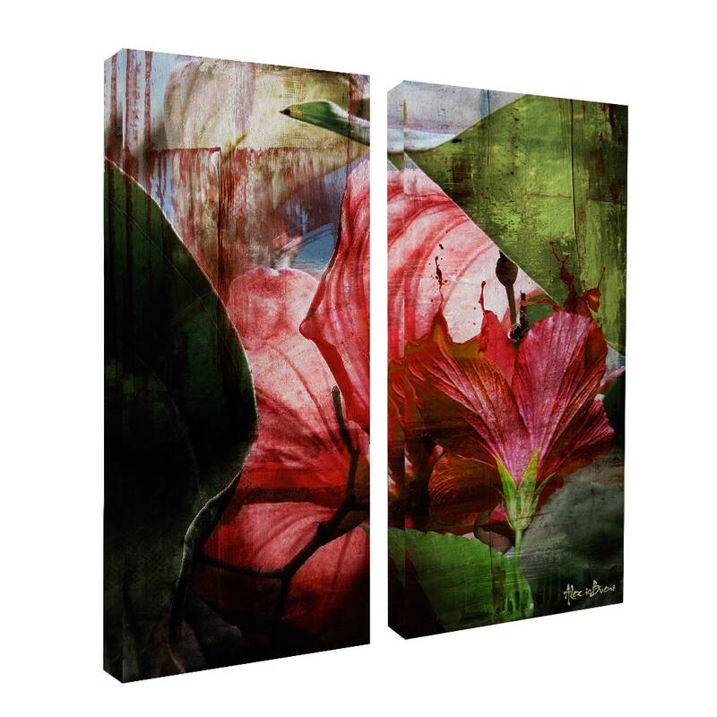 Ready2HangArt 'Hibiscus' 2-piece Oversized Abstract Canvas Wall Art