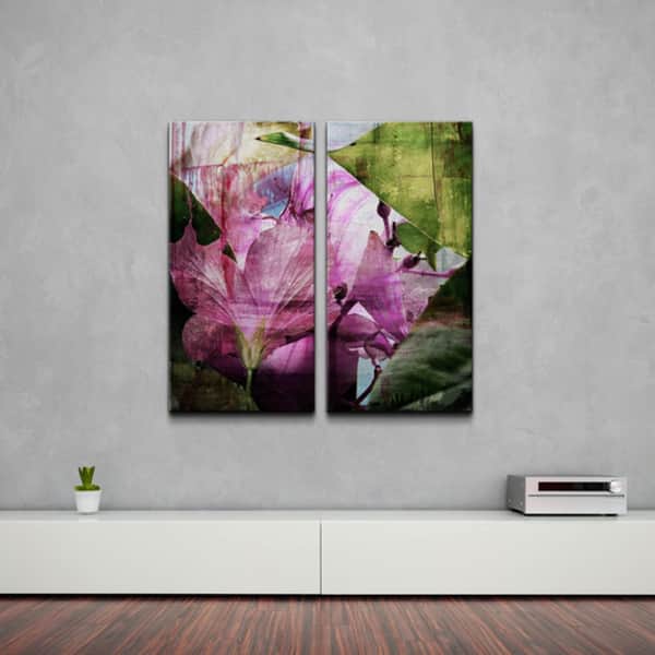 Ready2HangArt 'Hibiscus' 2-piece Oversized Abstract Canvas Wall Art Set