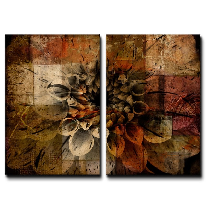 Ready2HangArt 'Daisy' Multi-panel Oversized Abstract Canvas Wall Art