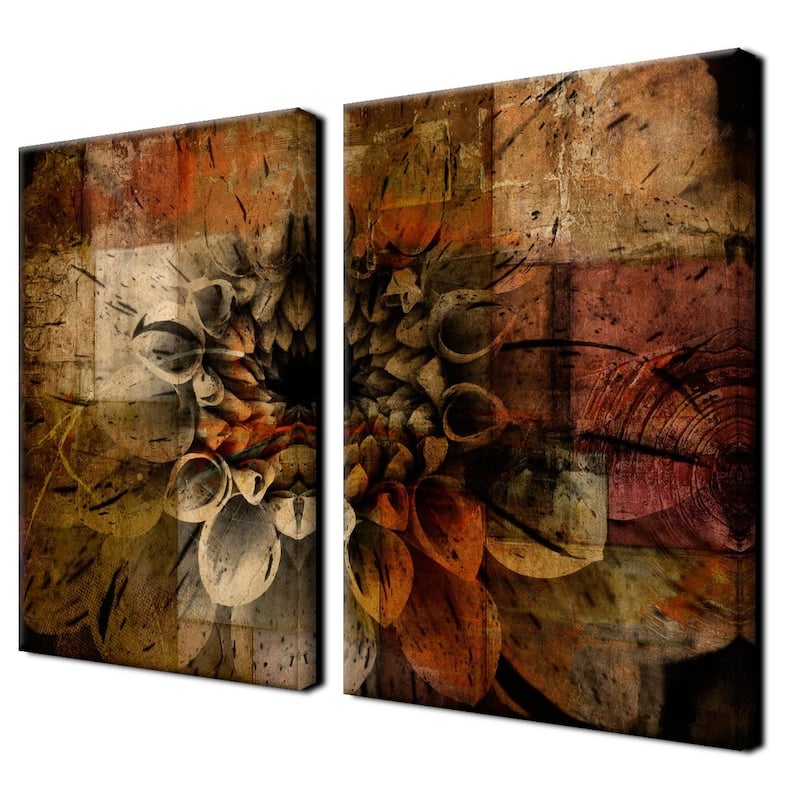 Ready2HangArt 'Daisy' Multi-panel Oversized Abstract Canvas Wall Art