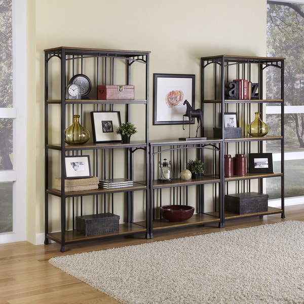 Modern Craftsman 3piece MultiFunction Shelving Unit by Home Styles