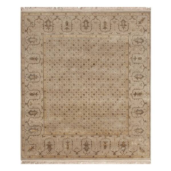 HandKnotted Ivory/ White Handspun Wool/ Silk Rug (8x10) Overstock